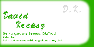 david krepsz business card